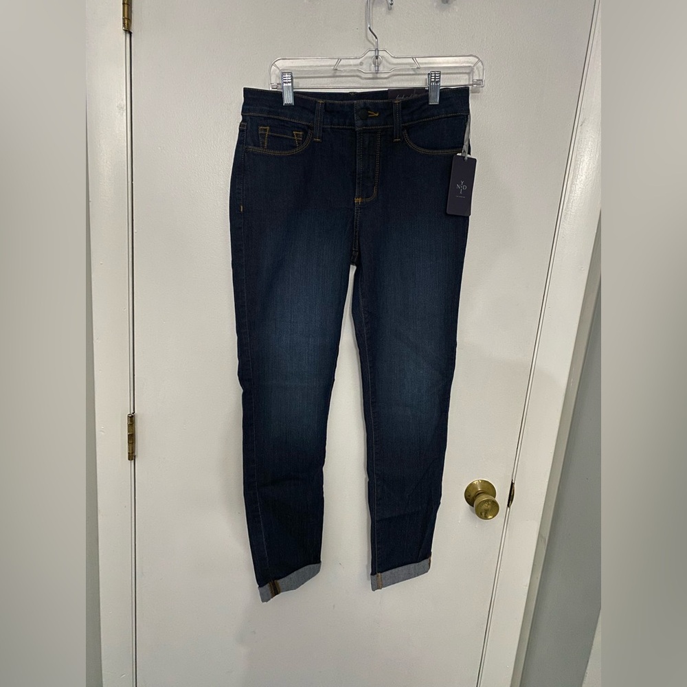 NYDJ Womens Anabelle Skinny Boyfriend Jeans in Denim